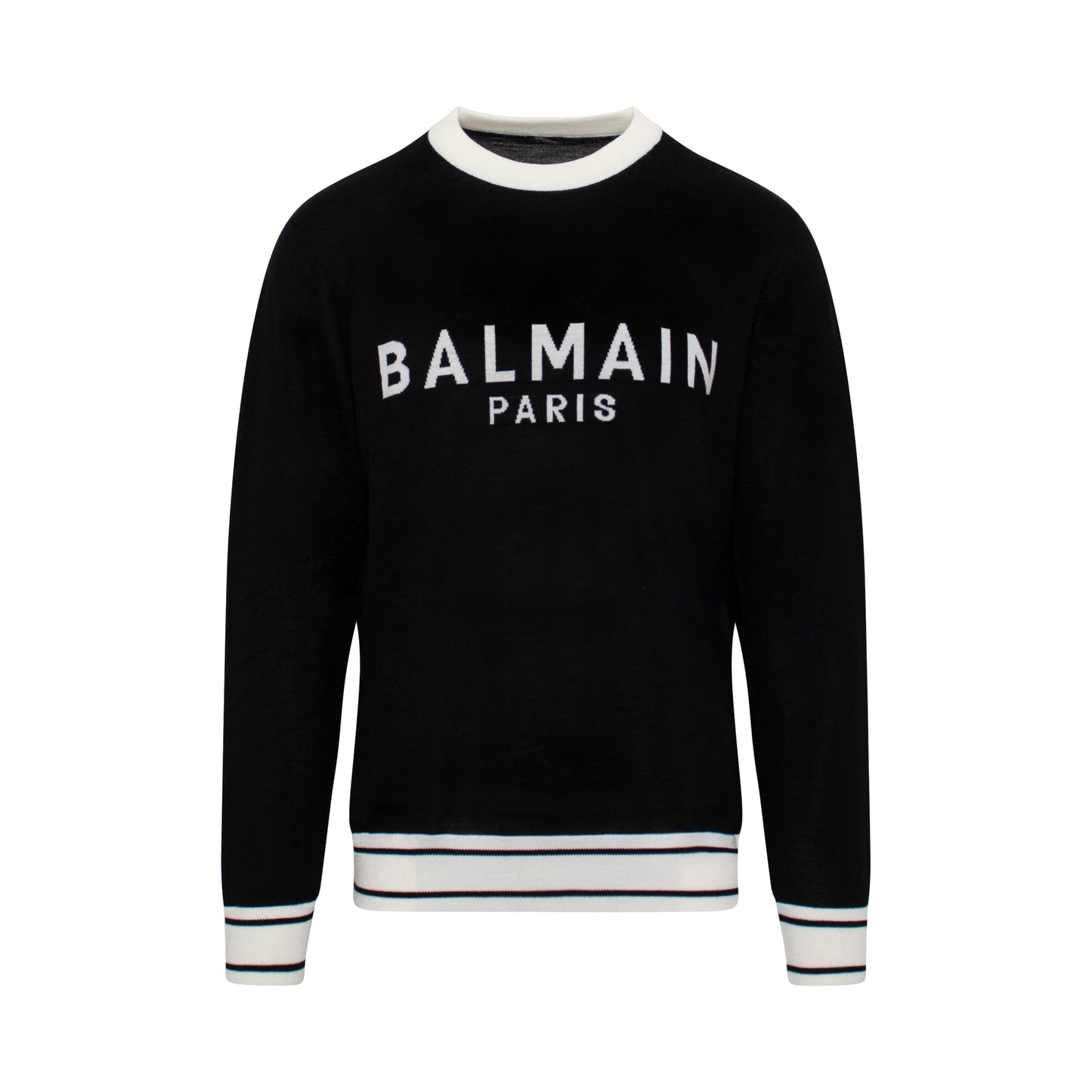 Logo Knitted Sweater in Black