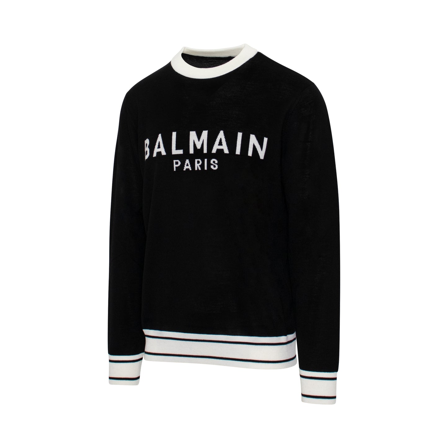 Logo Knitted Sweater in Black