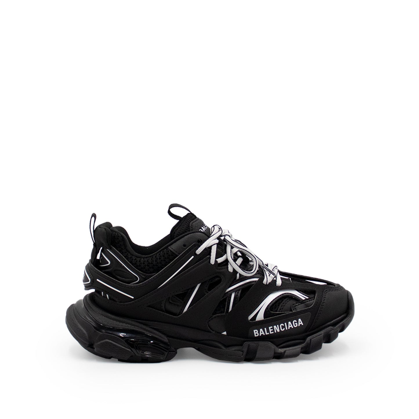 Track Sneakers in Black/White