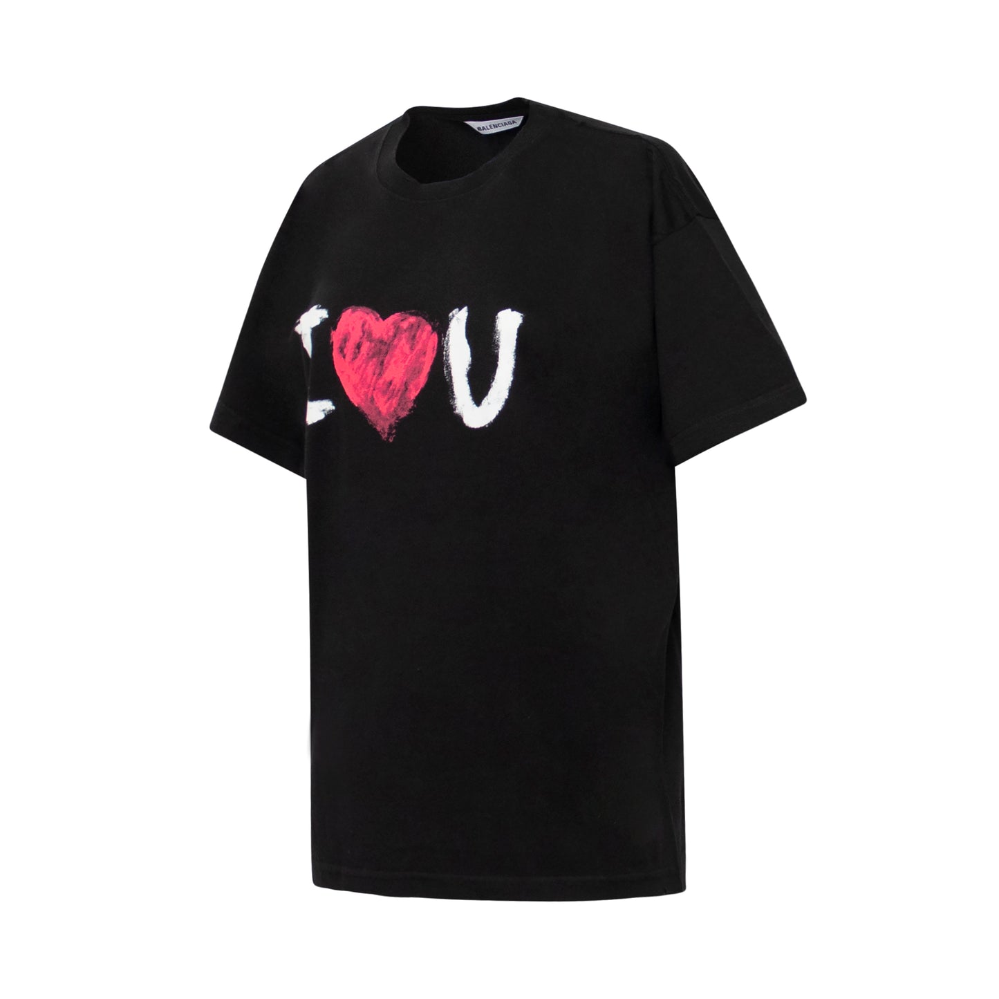 I Love U Medium Fit T-Shirt in Black