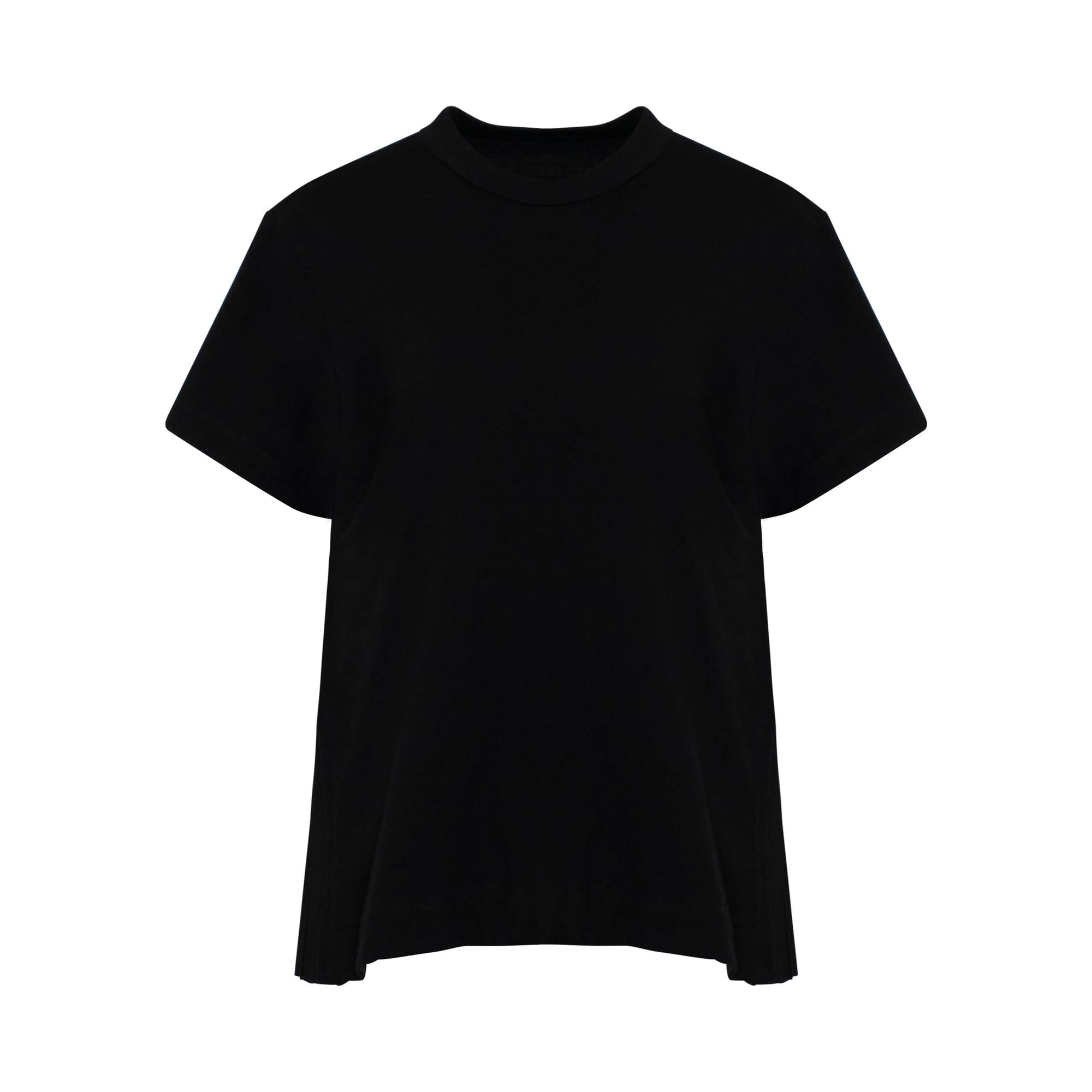 Classic Pleated Side T-Shirt in Black