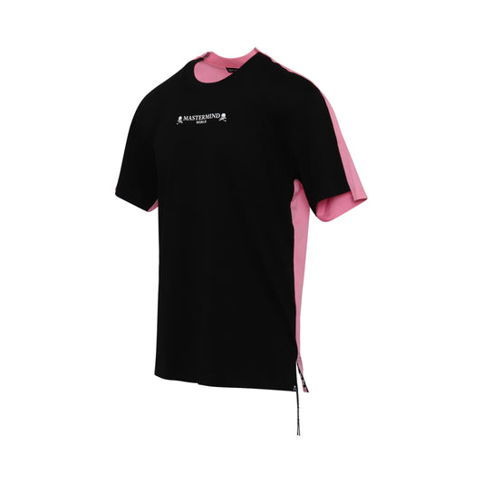 2 Colors Logo T-Shirt in Black/Pink