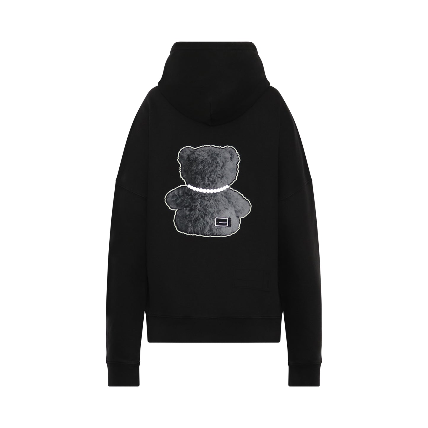 Pearl Necklace Teddy Hoodie in Charcoal
