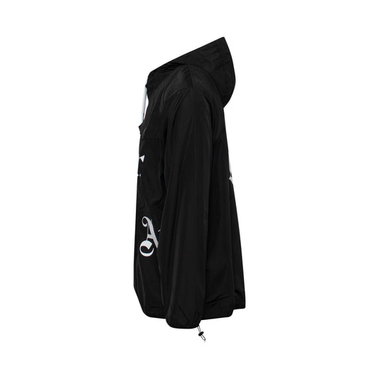 Broken Logo Windbreaker Jacket in Black