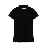 Classic Pleated Back T-Shirt in Black