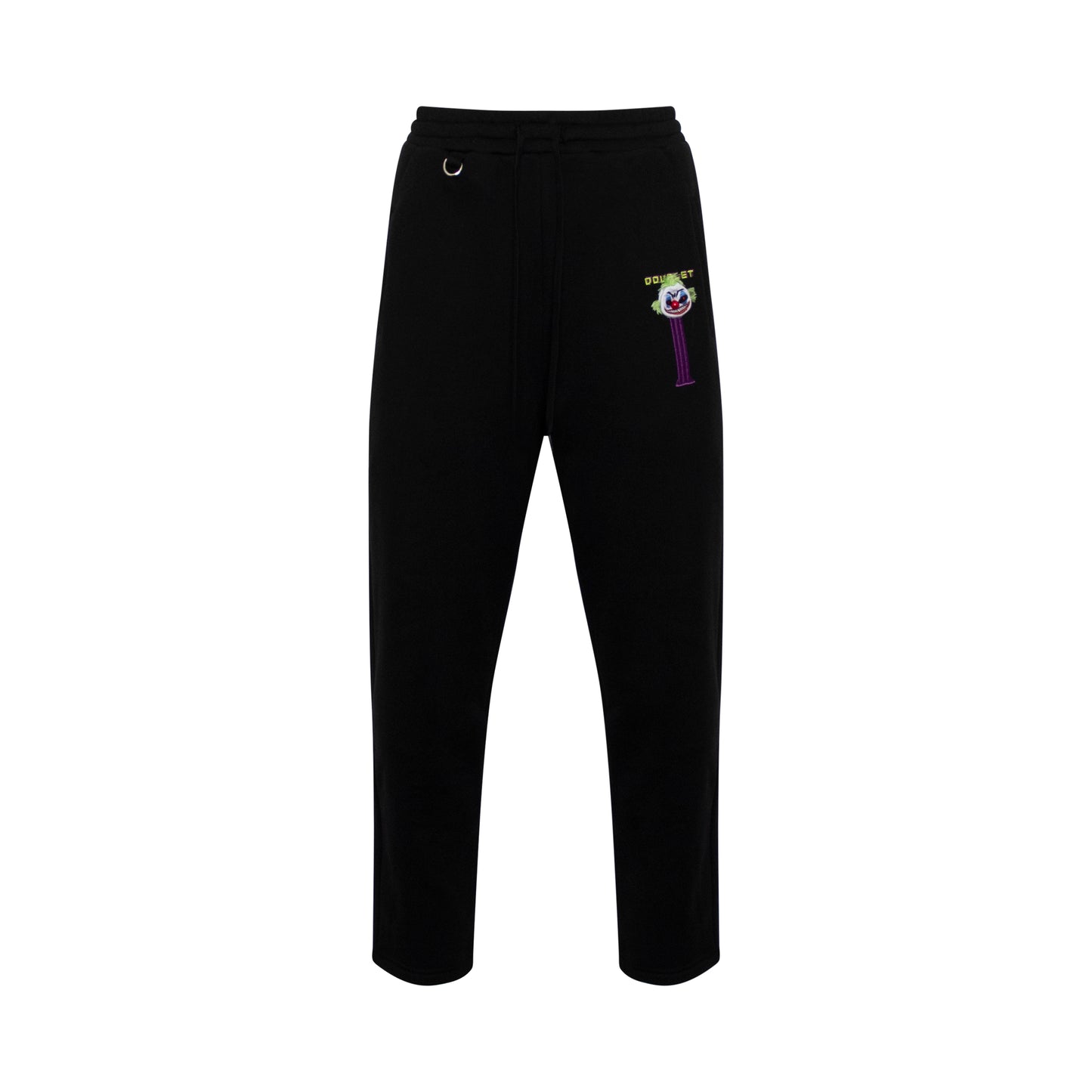 Puppet Embroidery Sweat Pants in Black