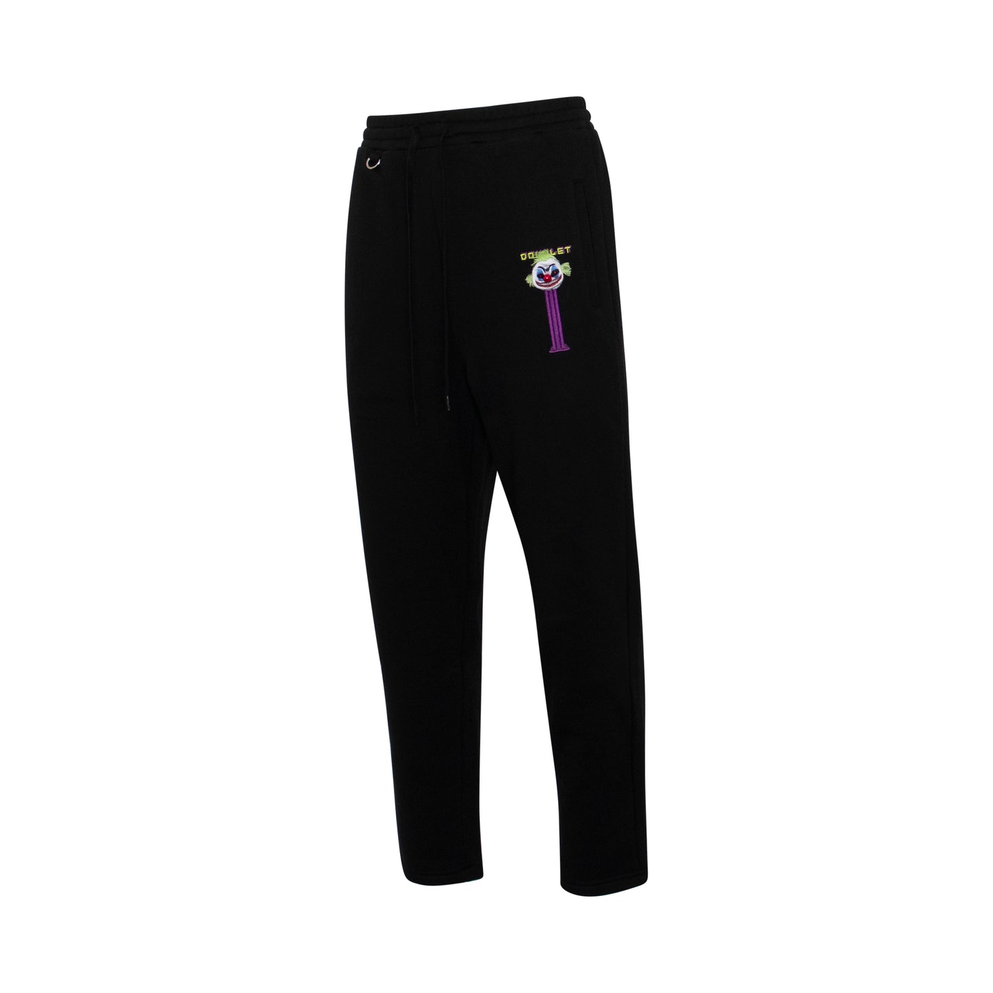 Puppet Embroidery Sweat Pants in Black