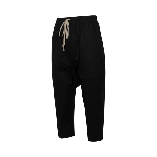 Drawstring Cropped Pants in Black