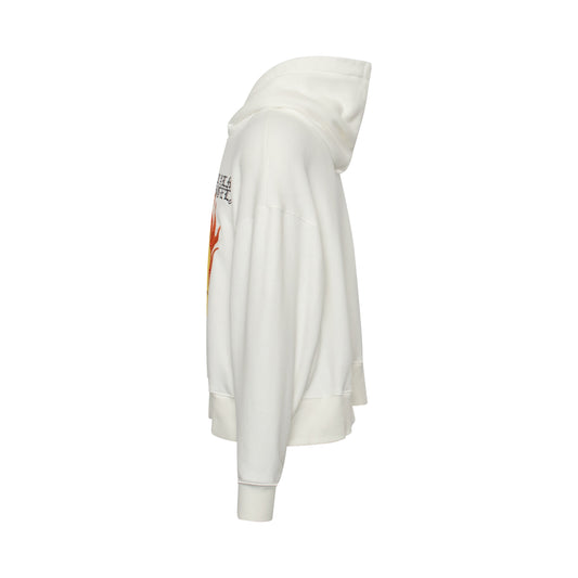 Burning Head Hoodie in White