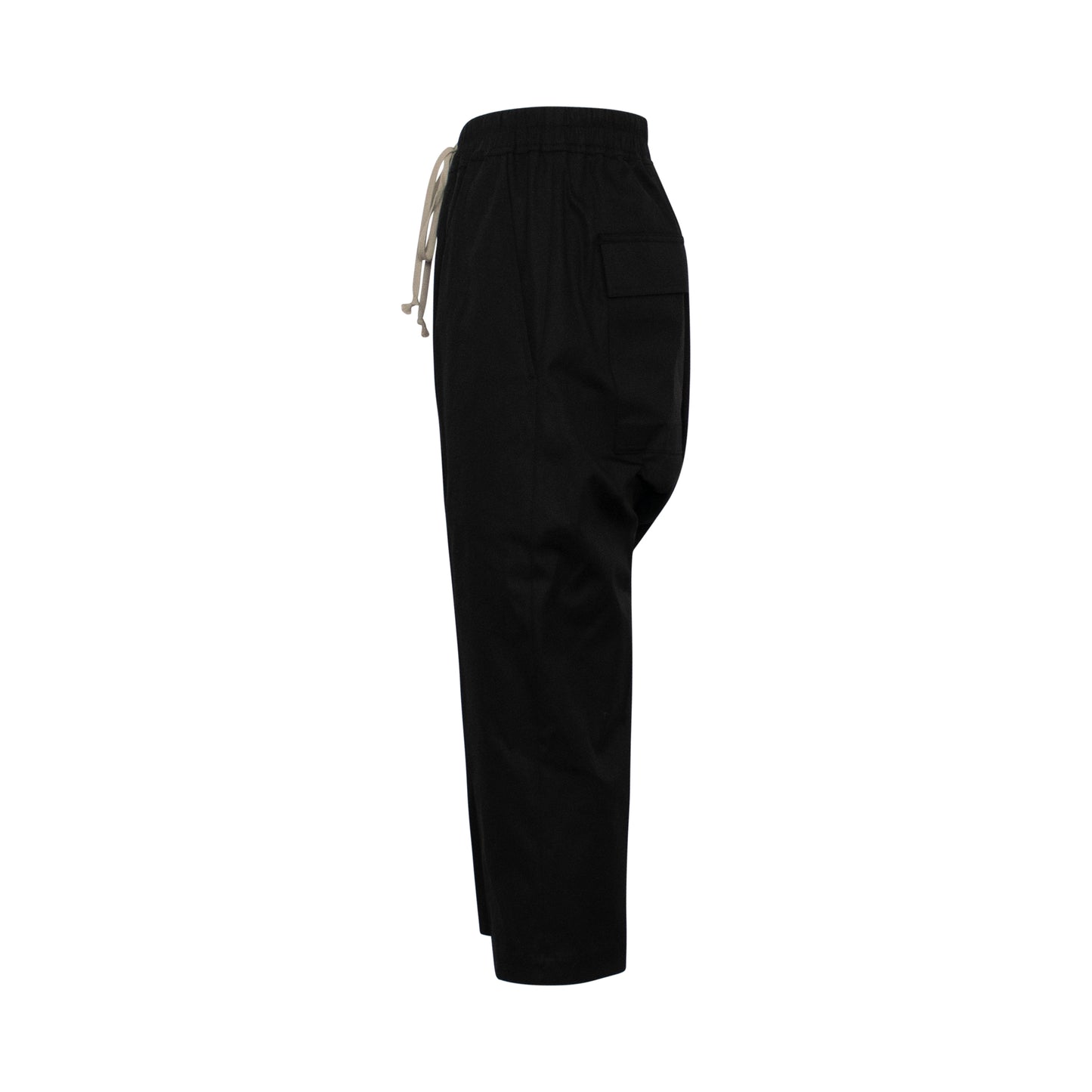 Drawstring Cropped Pants in Black