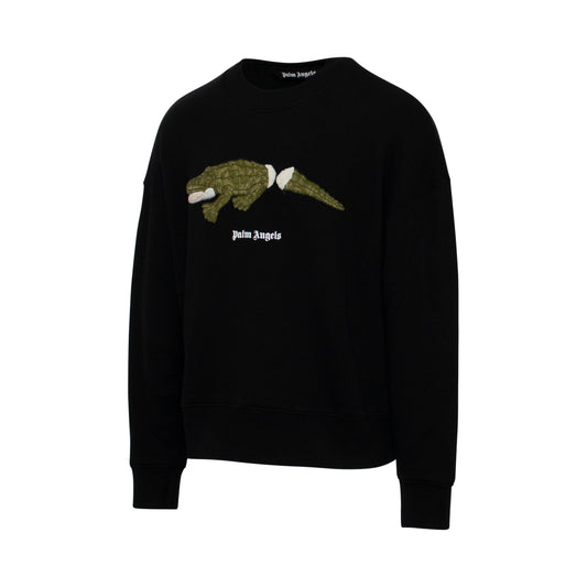 Crocodile Sweatshirt in Black