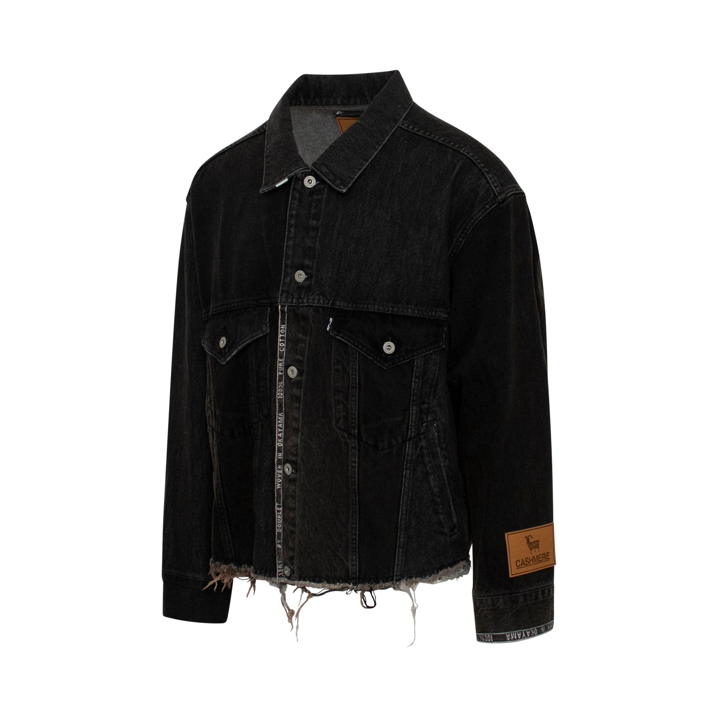 Upcycle Original Denim Patchwork Jacket in Black