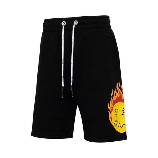 Burning Head Sweatshorts in Black