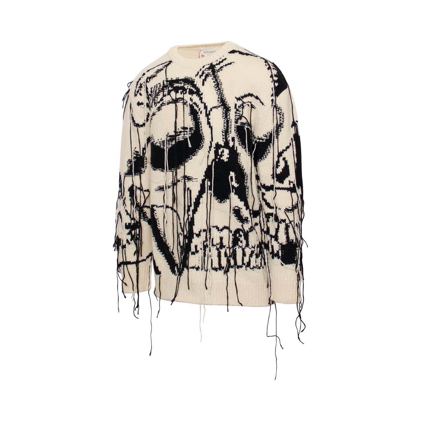 Exploded Skull Intarsia Knitwear in Ivory