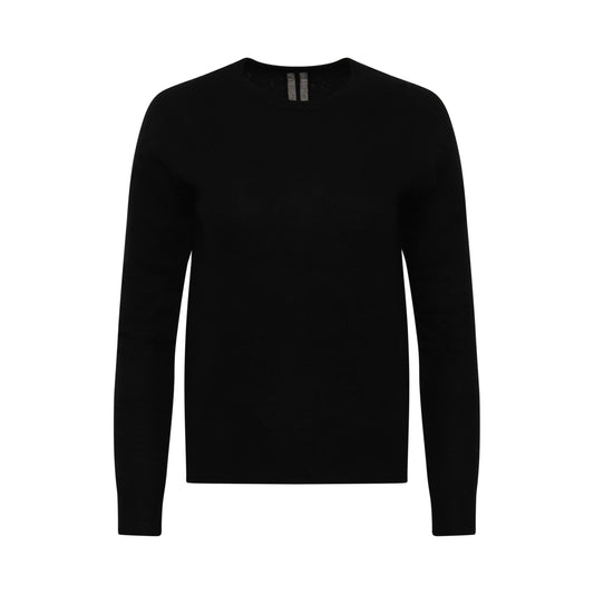 Round Neck Knit Sweater in Black