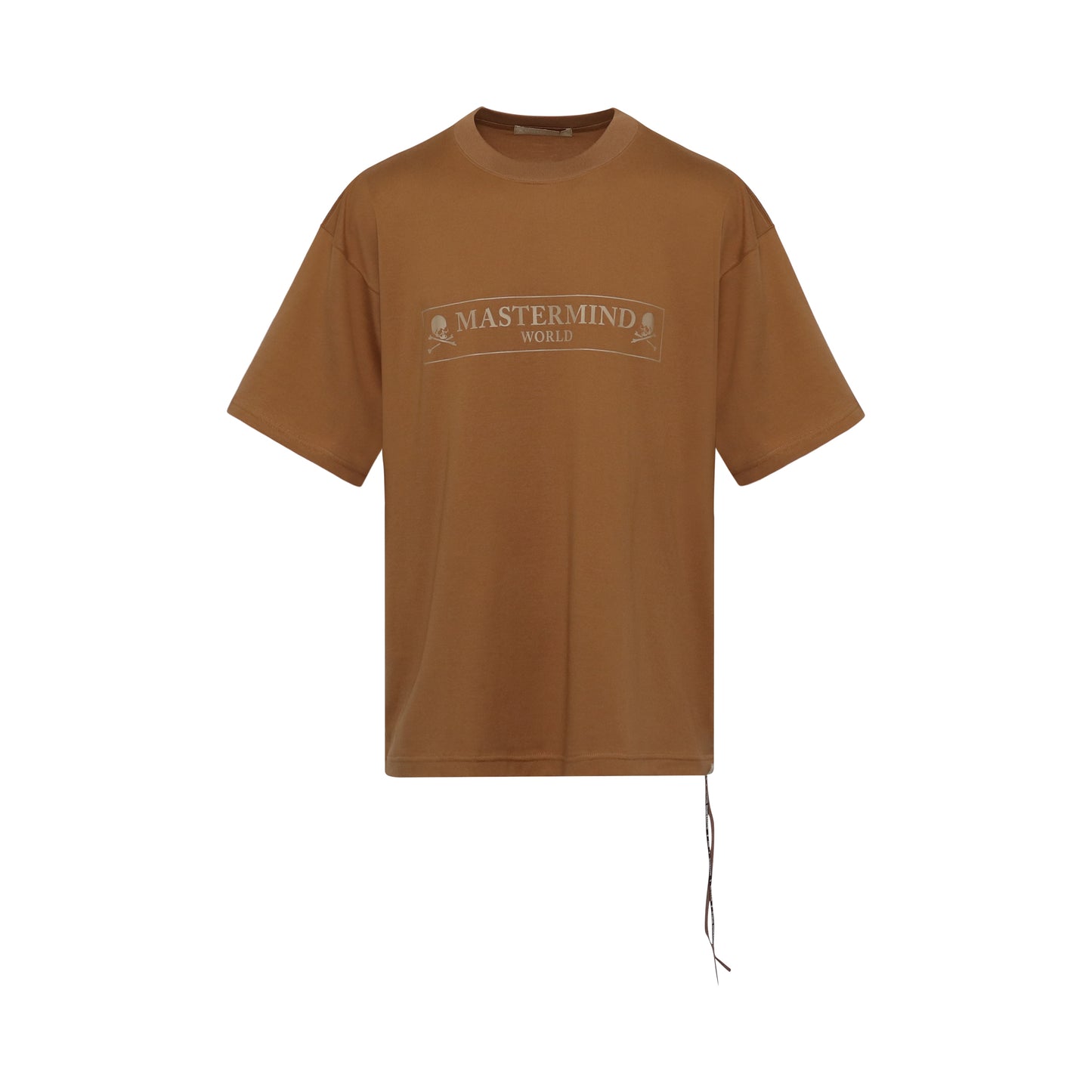 Boxed Logo Boxy Fit T-Shirt in Camel