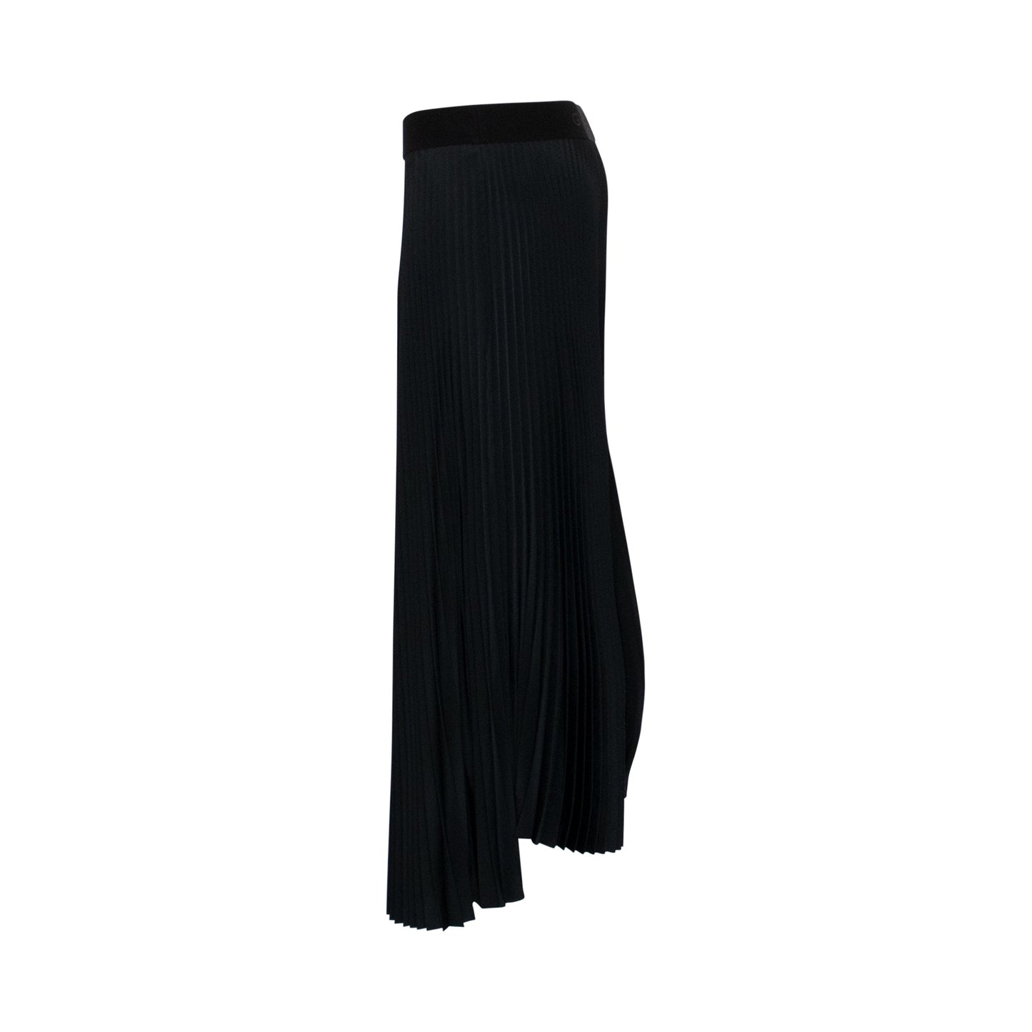 Pleated Twisted Skirt in Black