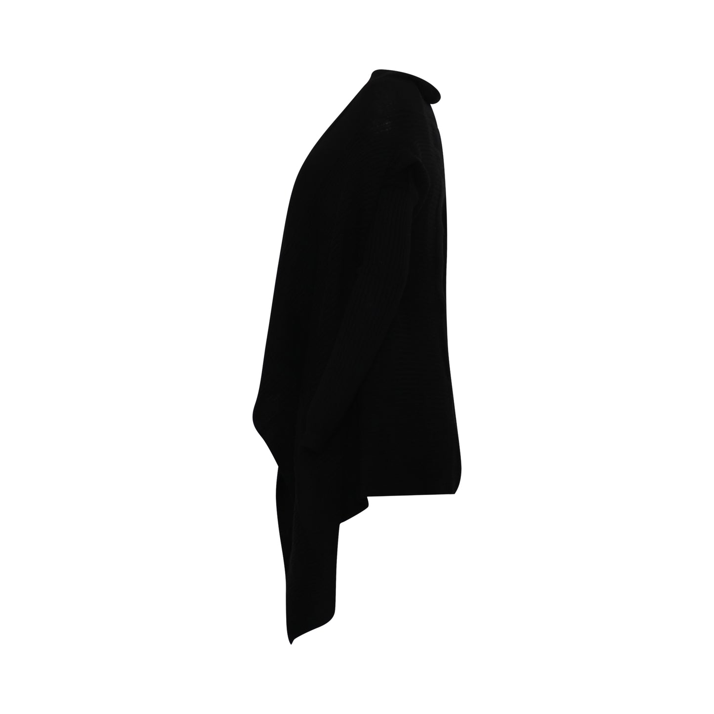 Medium Wrap Knit Cardigan in Black