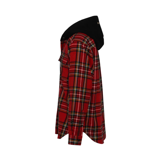 Hooded Plaid Shirt in Tartan