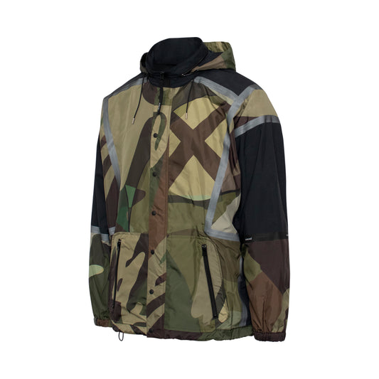 Kaws Print Windbreaker in Camouflage