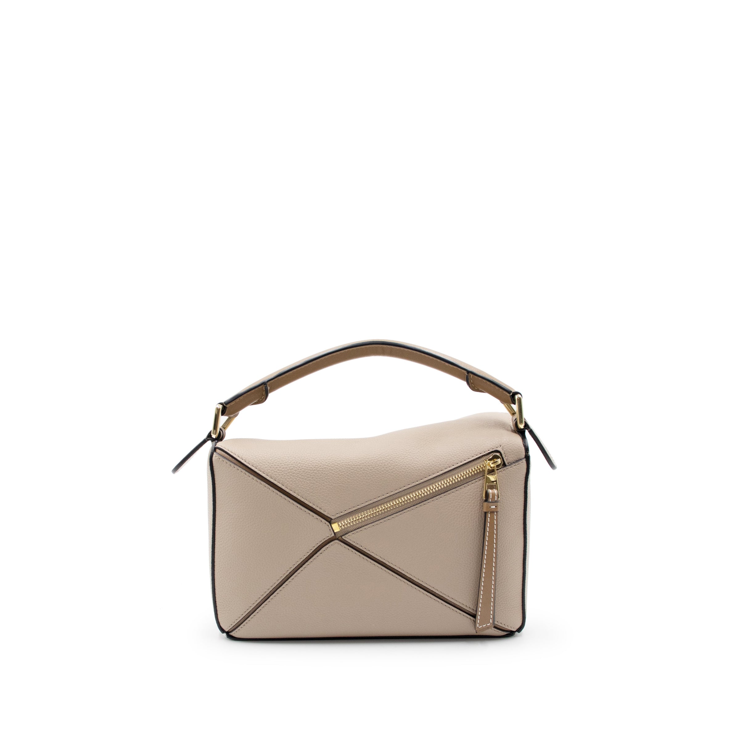LOEWE Grained Calfskin Small Puzzle Bag Sand Mink 1276793