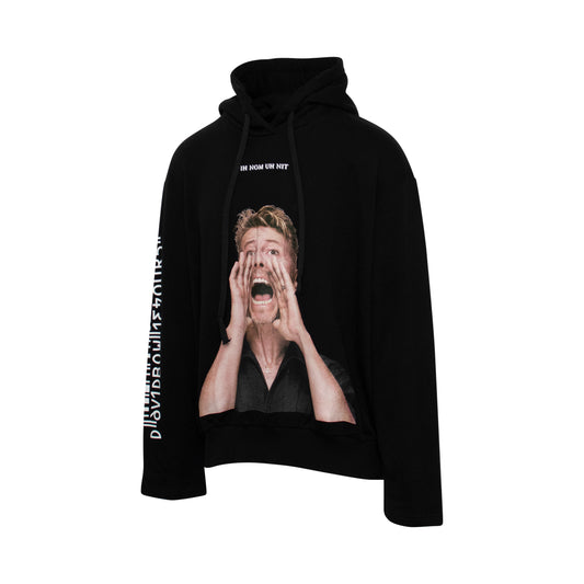 David Bowie Scream Hoodie in Black