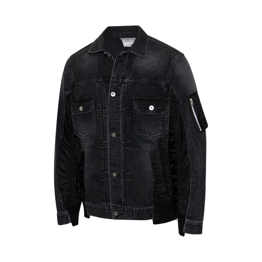 MA-1 Denim Jacket in Black