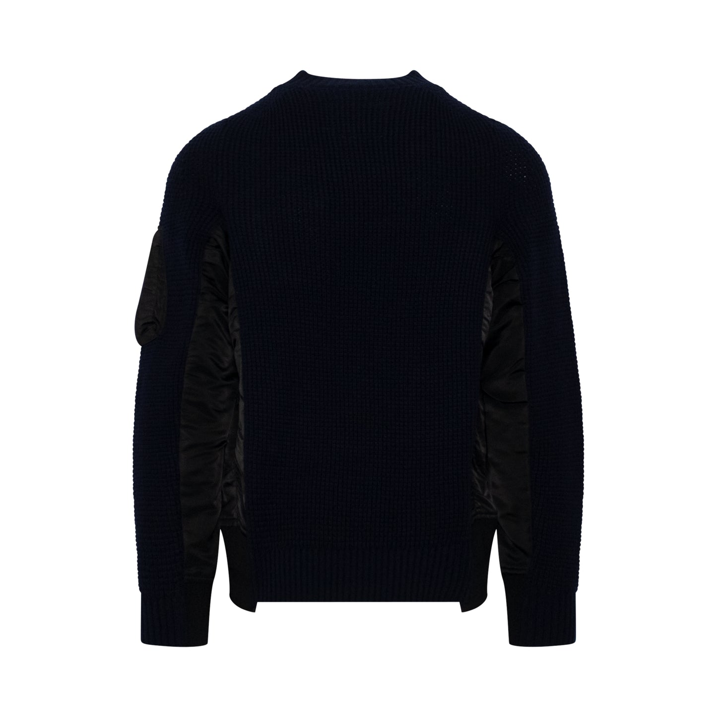 Classic Contrast Panel Sweater in Navy