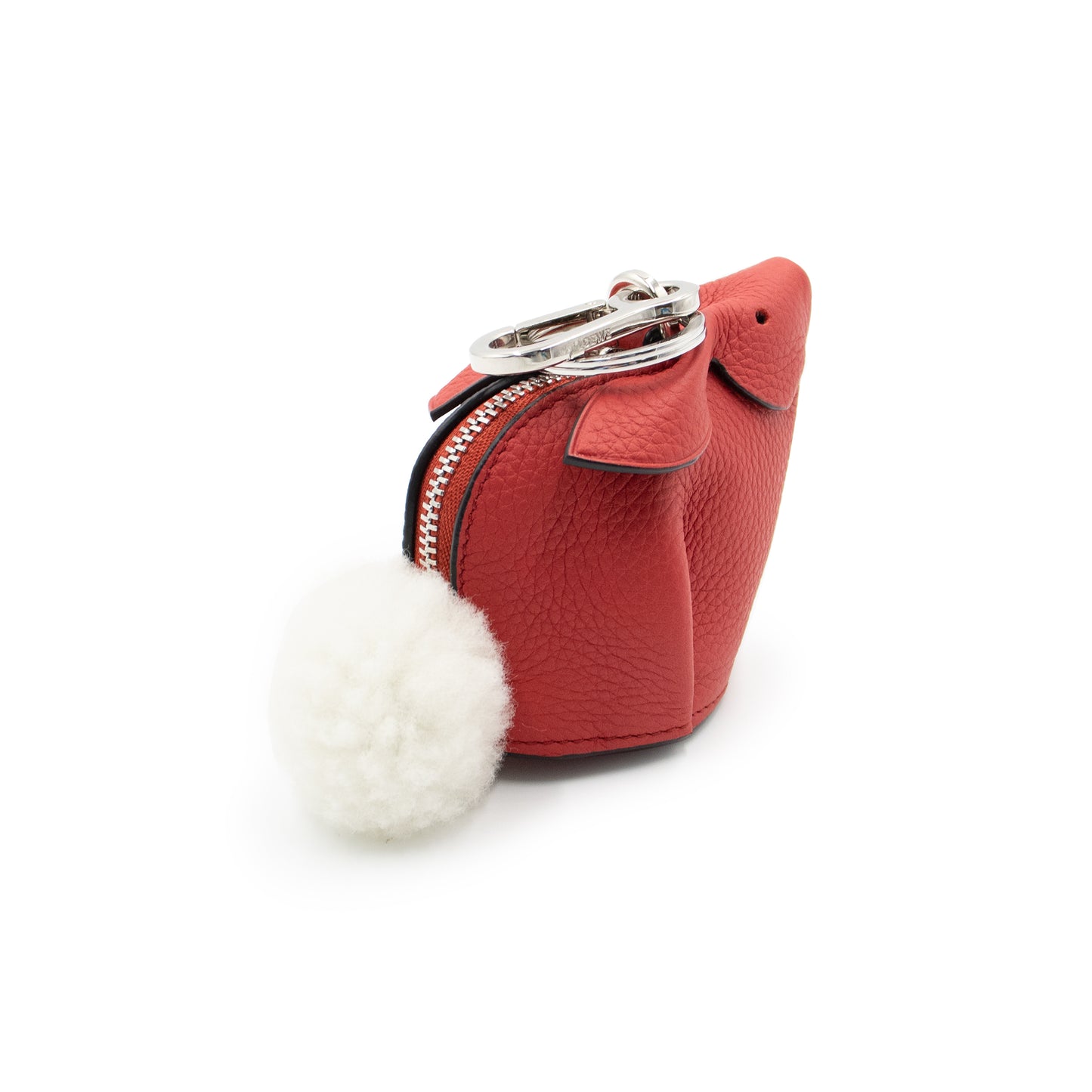 Bunny Charm in Soft Grained Calfskin in Red