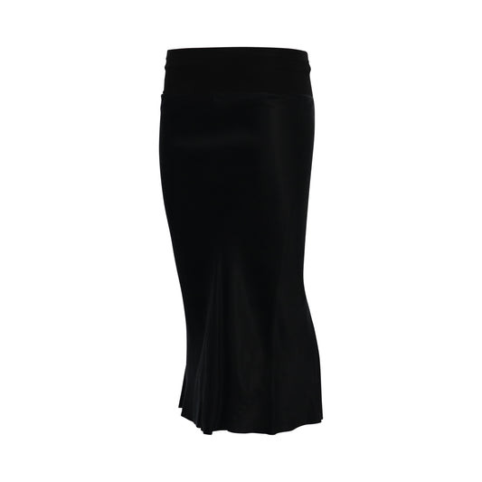 Knee Bias Skirt in Black