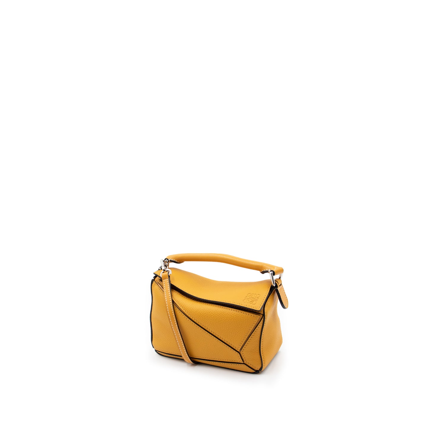Mini Puzzle Bag in Soft Grained Calfskin in Sunflower