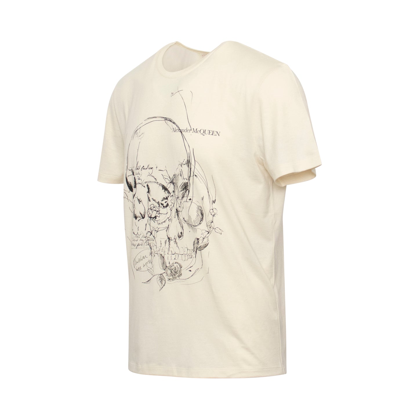 Skull Sketchbook T-Shirt in Cream