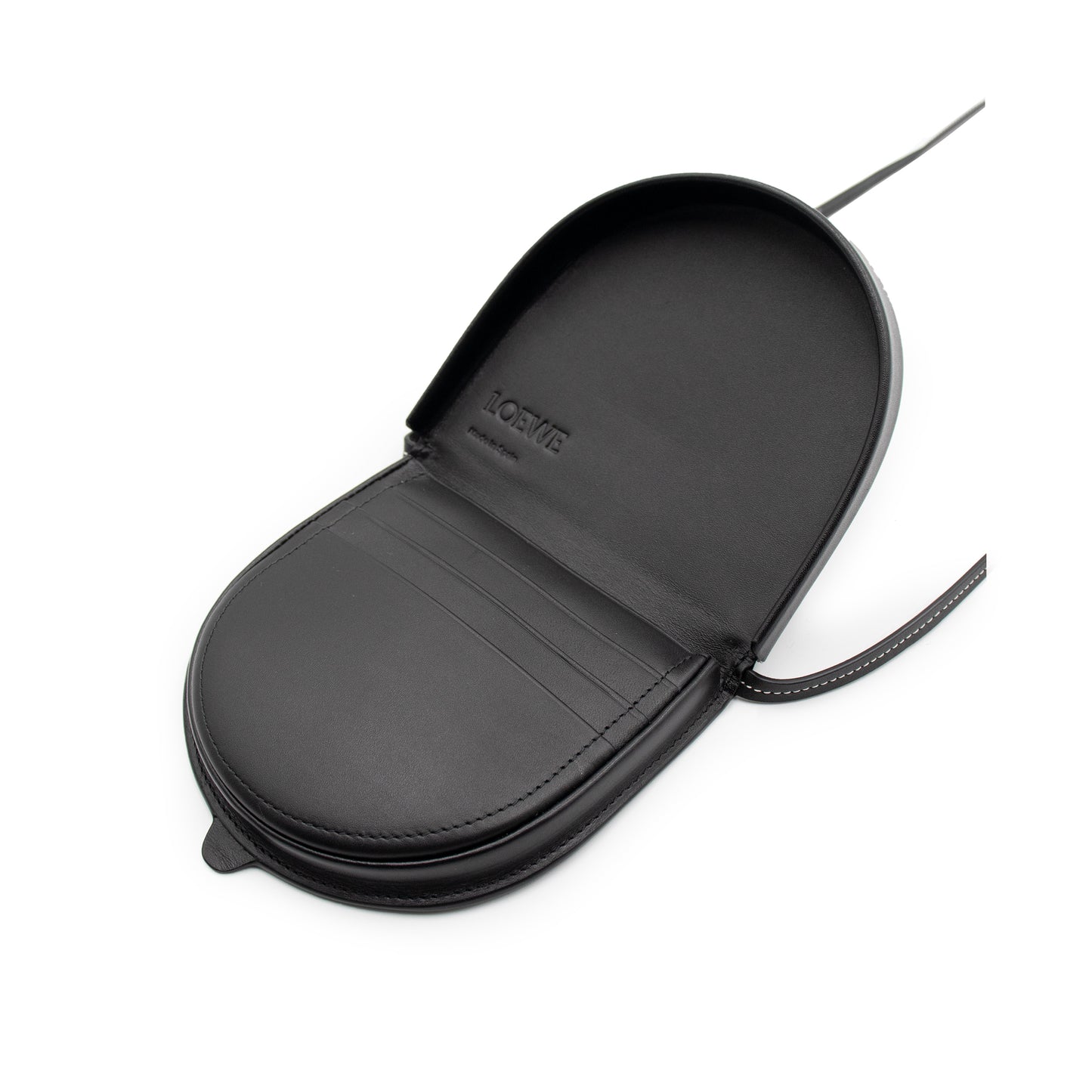 Small Heel Pouch in Soft Calfskin in Black
