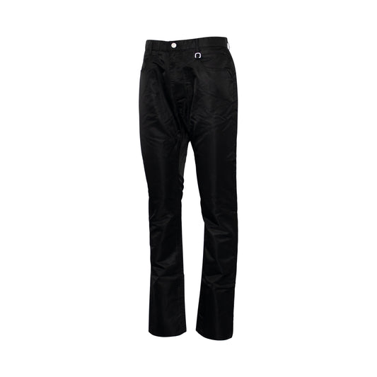 Straight Leg Denim Jeans in Black