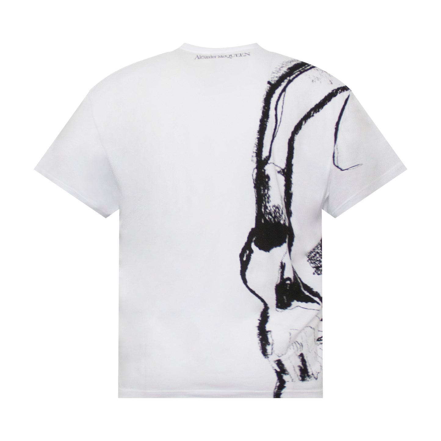Big Skull Print T-Shirt in White
