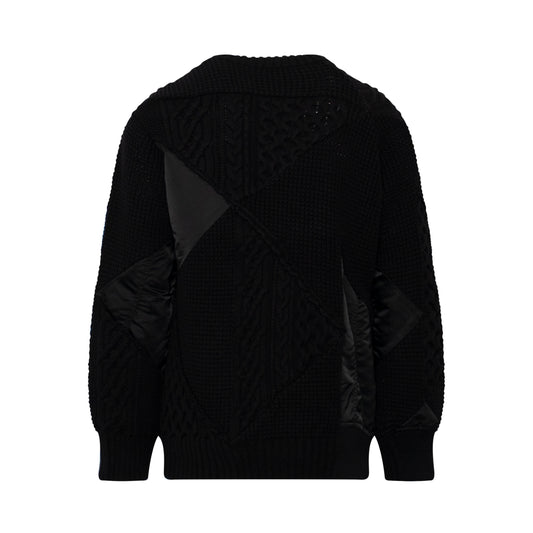 Solid Mix Knitwear in Black