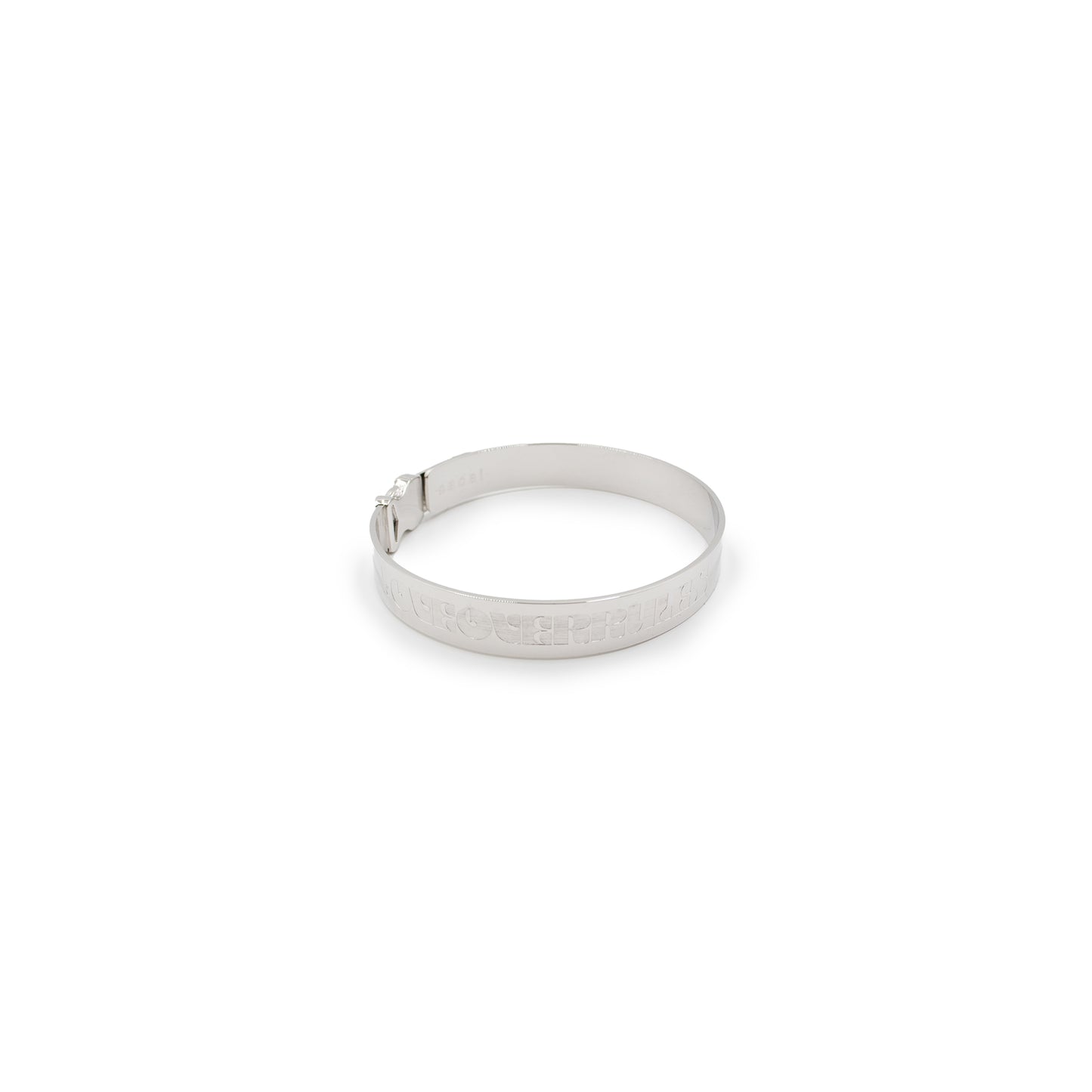 Buckle Bangle in Silver