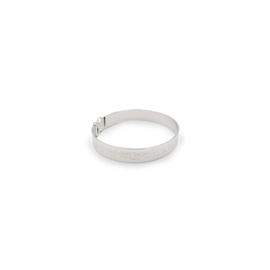 Buckle Bangle in Silver