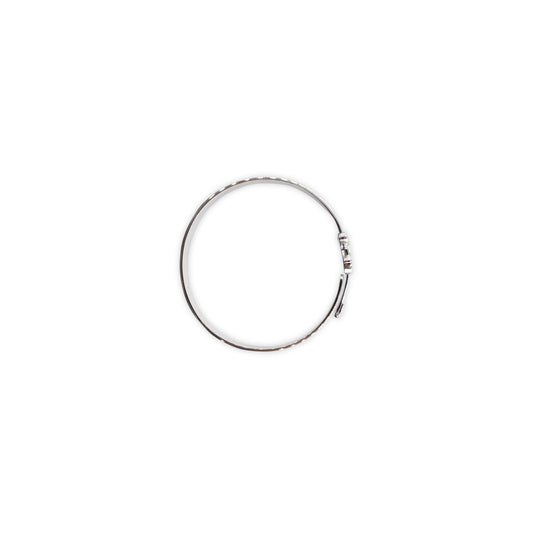 Buckle Bangle in Silver