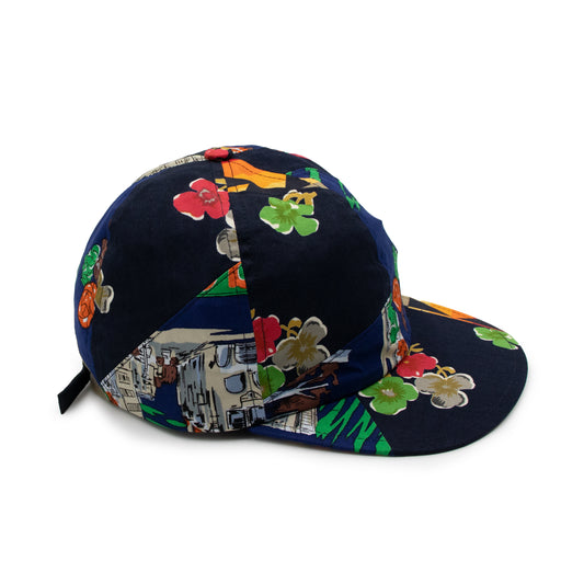 Archive Print Mix Cap in Navy