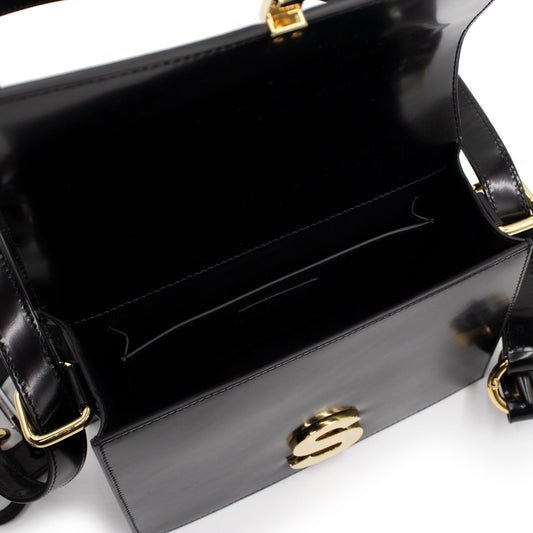 S Satchel Bag in Black