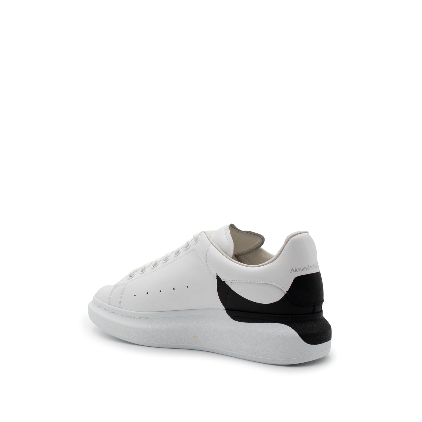 Larry Printed Drop Heel Sneaker in White/Black