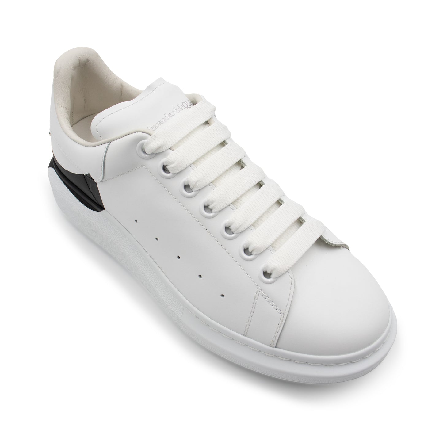 Larry Printed Drop Heel Sneaker in White/Black
