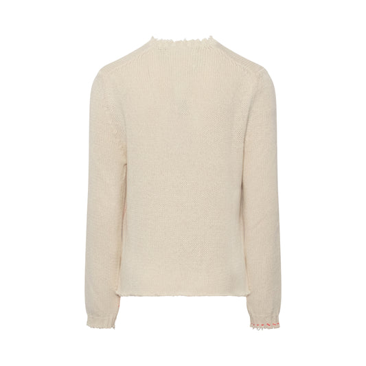 Stitch Detailed Knitwear in White