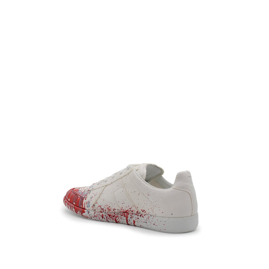 Replica Paint Splatter Sneaker in White