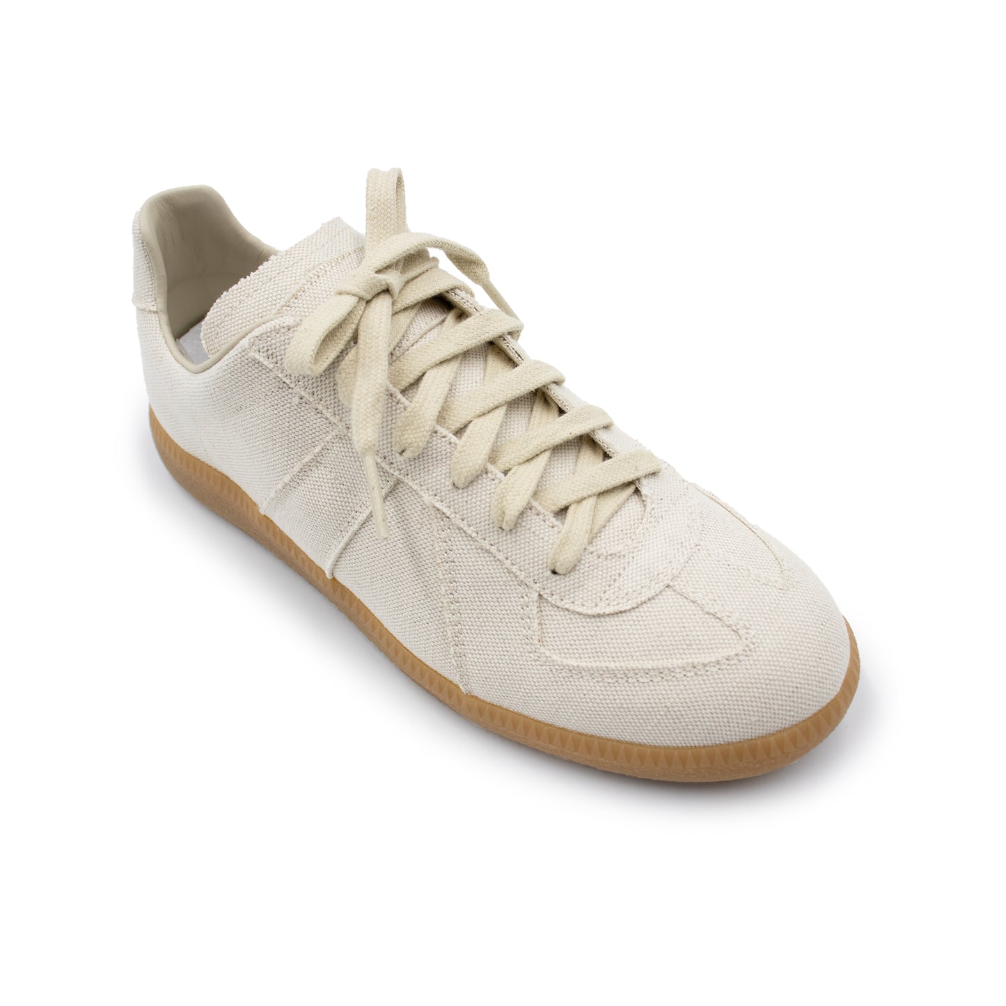 Replica Cut Out Sneakers in White Sand