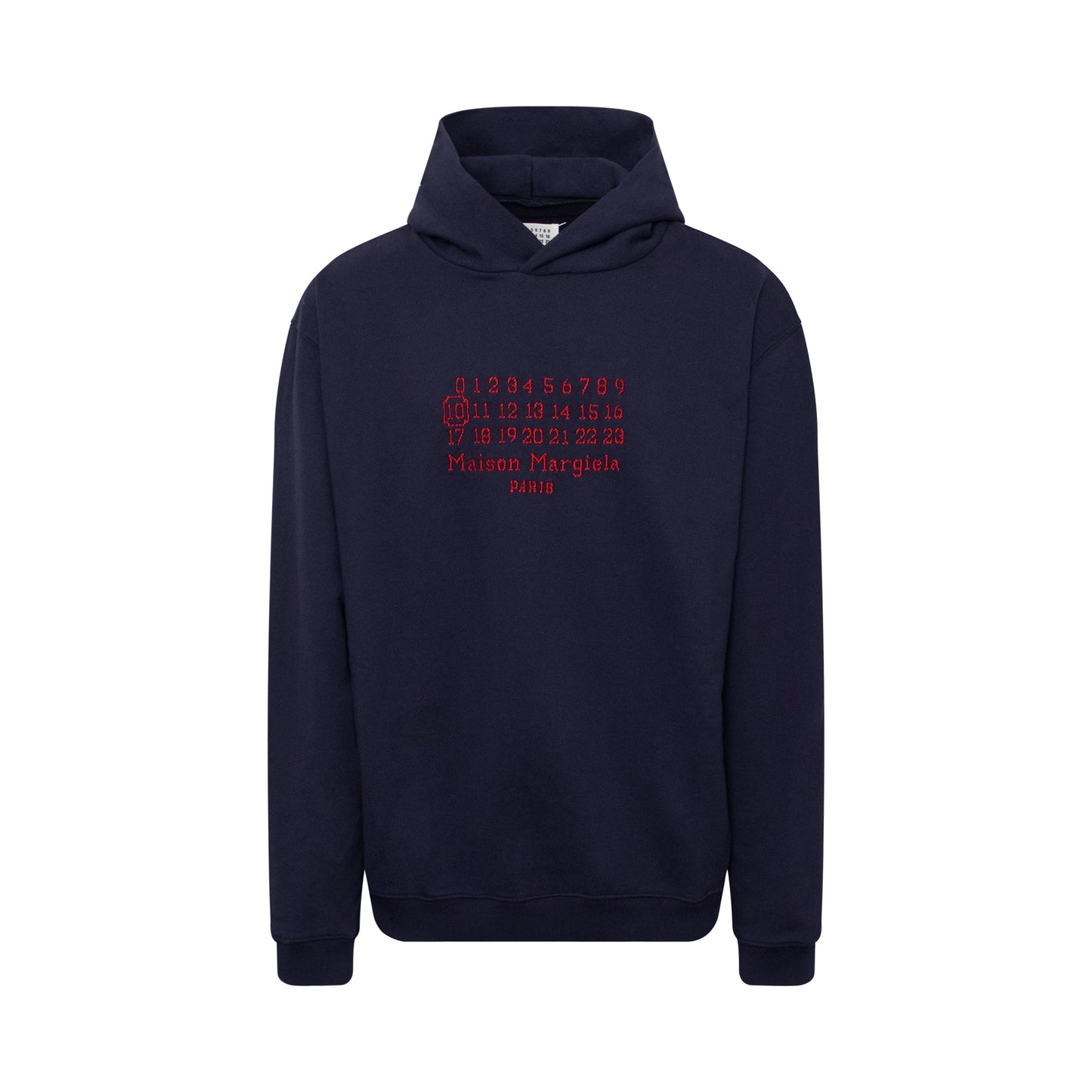 Embroidered Logo Hoodie in Indigo