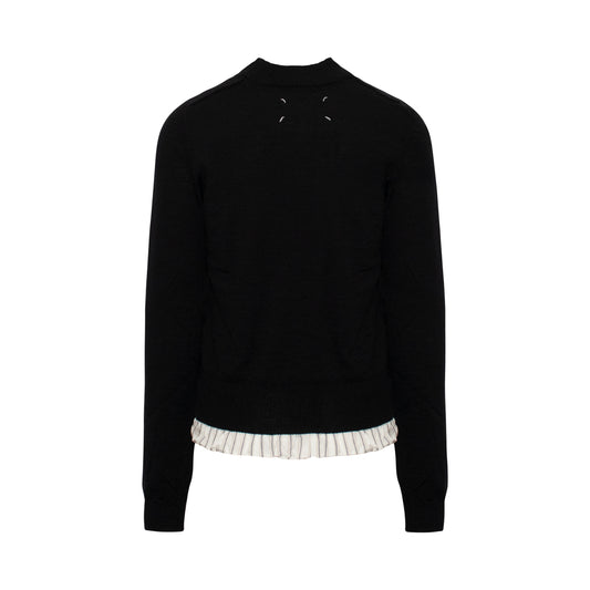 Ripped Detail Knitwear in Black