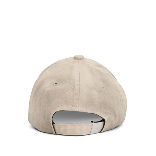 Washed Wappen Cap in Beige