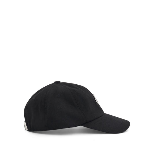 Washed Wappen Cap in Black